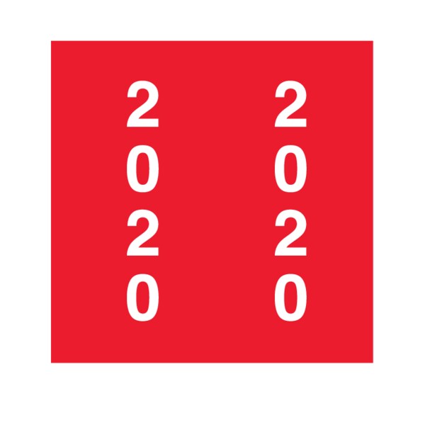 Nevs 2020 Barkley Year Bands 1-7/8" x 1-7/8" Red Reverse XY-ALV-2020-B - main